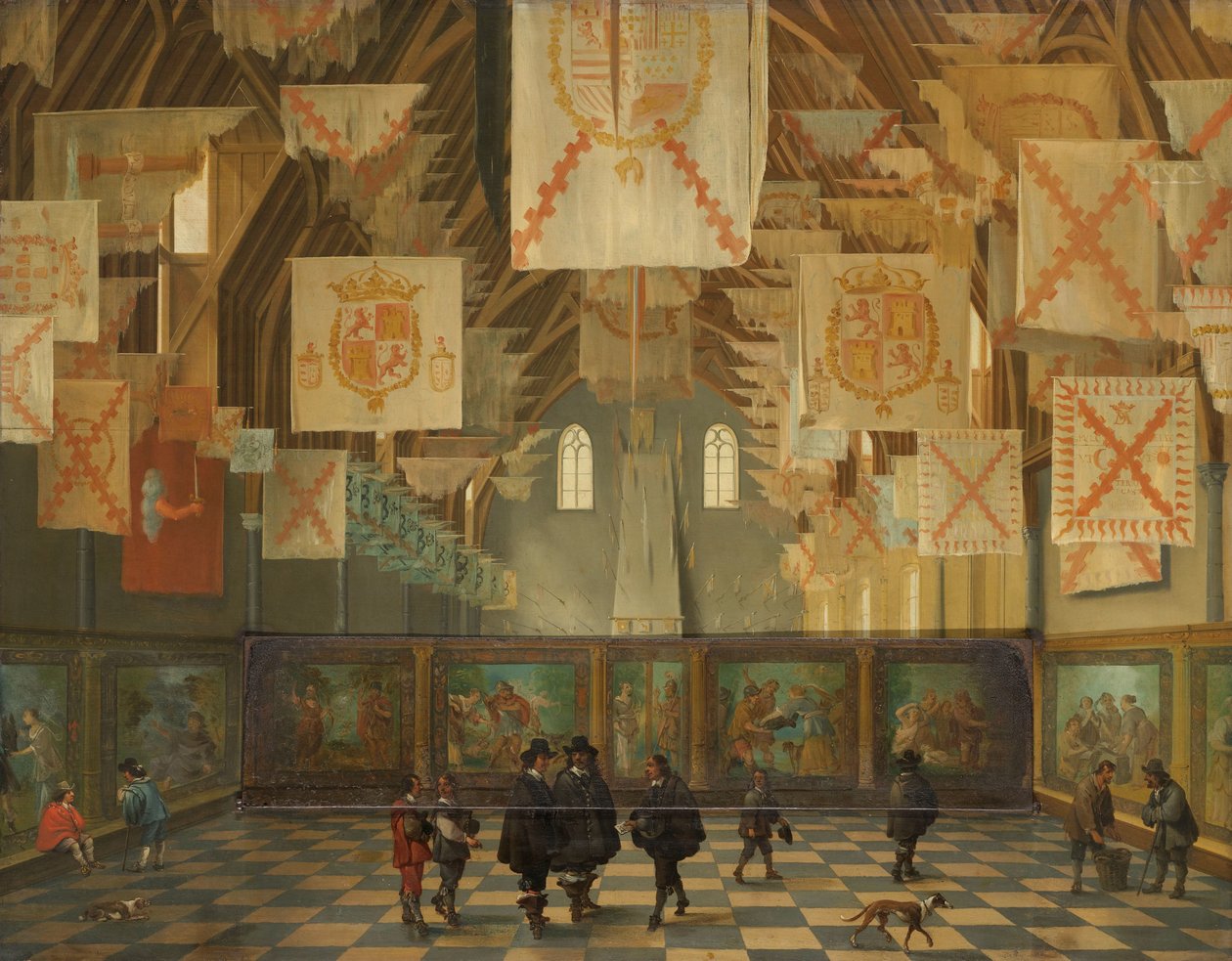 1651年の大集会 1651年の州総督大会議中のハーグ、ビネンホフの大ホール 作： バルトロマイヴァンバッセン