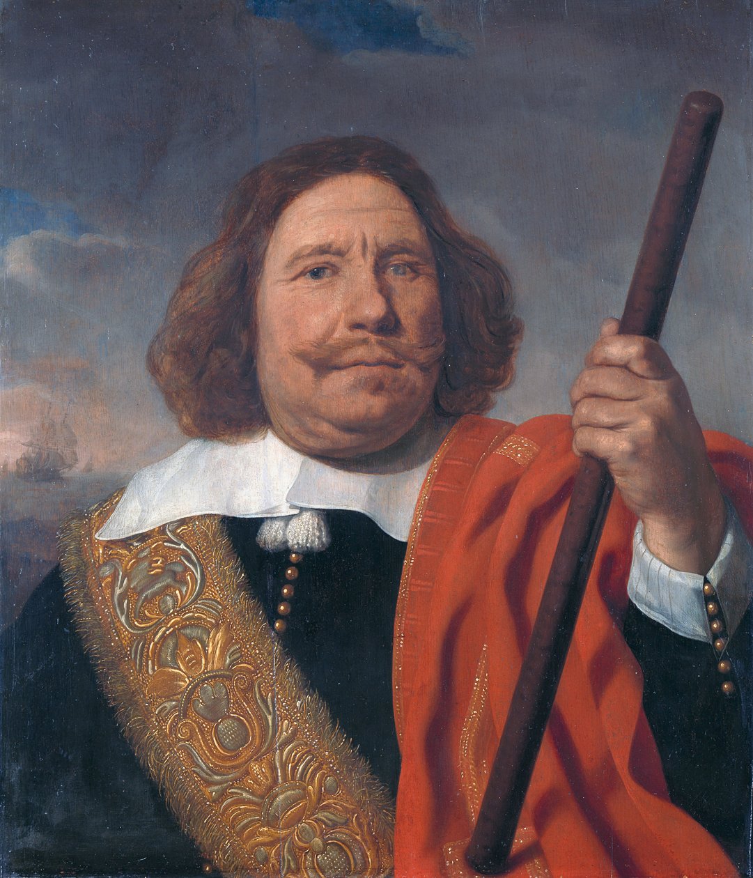 オランダ語：Egbert Meeuwsz Cortenaer（1605-65） マース川提督府副提督 Egbert Meeuwsz Cortenaer（1605-65）。ロッテルダム、マース川提督府副提督 作： バルトロメウス・ファン・デル・ヘルスト