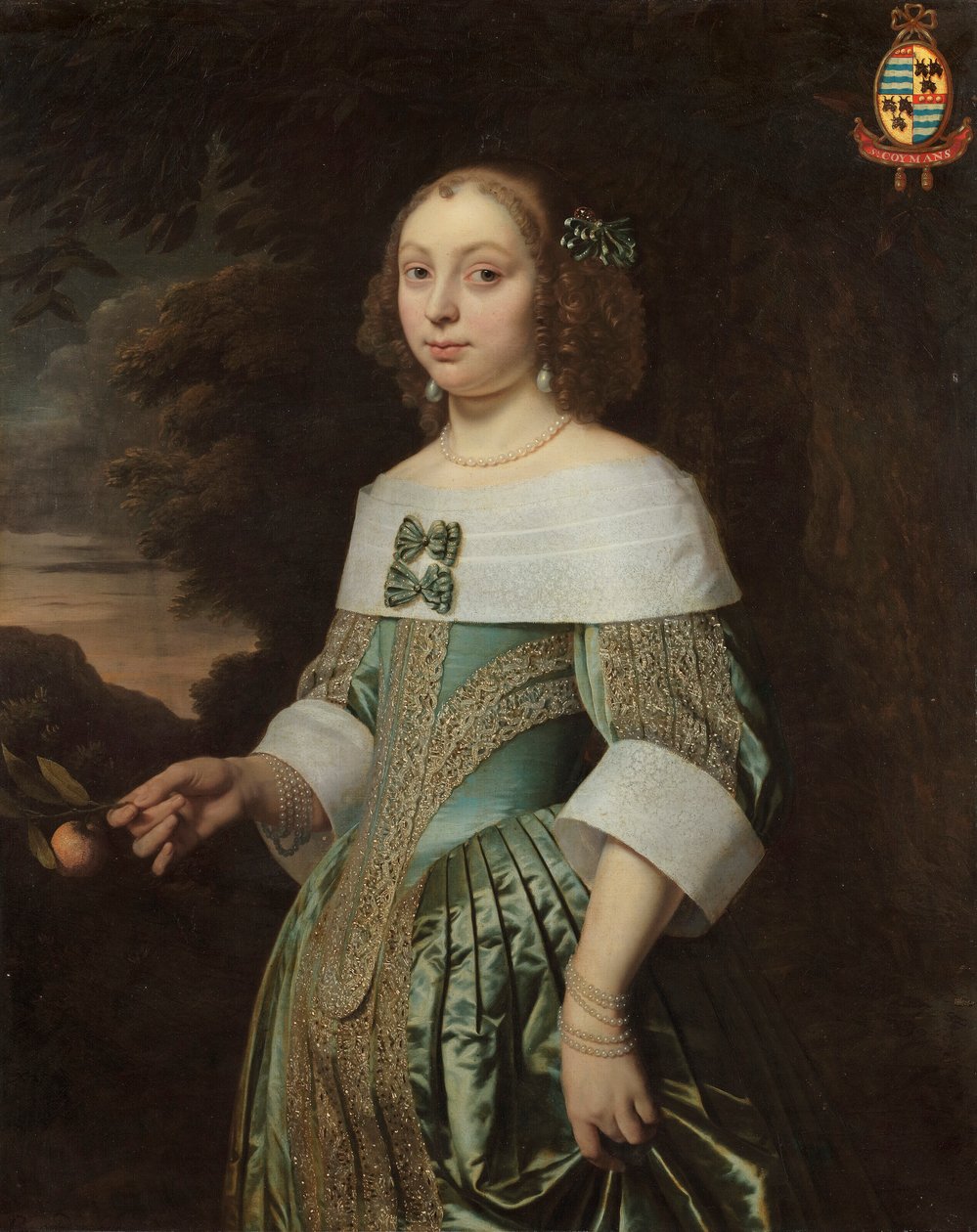 ソフィア・コイマンズ（1636-1714）の肖像 作： バルトロメウス・ファン・デル・ヘルスト