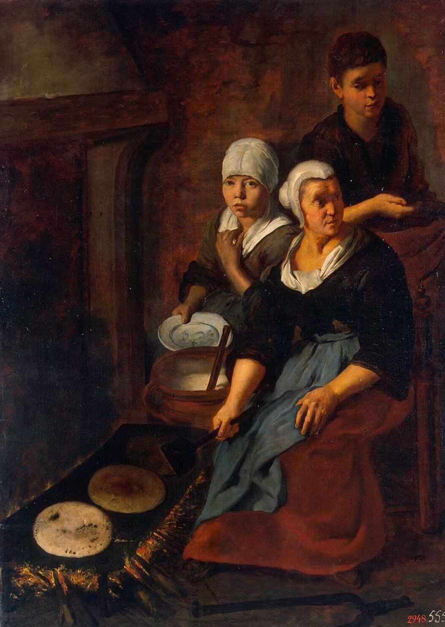 フラットケーキの焼き、1645-1648。 作： バルトロメエステバンムリーリョ