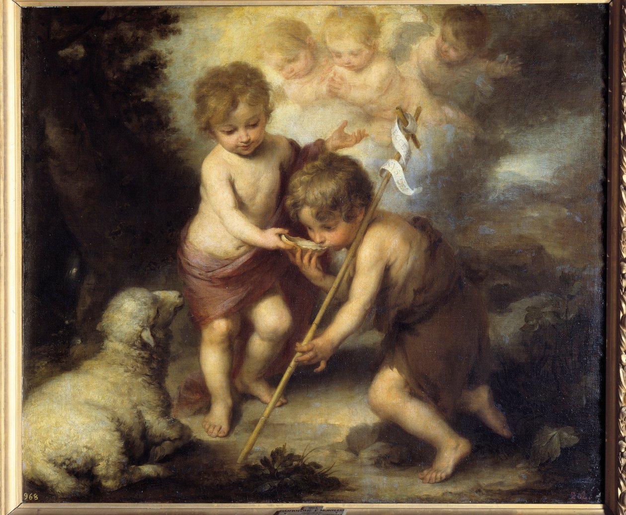 貝殻の中の子供たちバルトロメ・ムリーリョ（1618-1682）の絵画 作： バルトロメエステバンムリーリョ