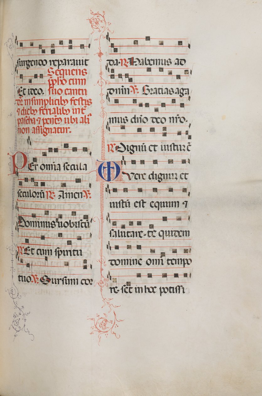 Missale：Fol。 179：さまざまな通常の祈りのための音楽、1469年。 作： バルトロメオ・カポラリ