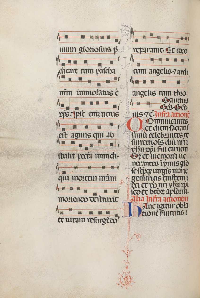 Missale：Fol。 179v：さまざまな普通の祈りのための音楽、1469年。 作： バルトロメオ・カポラリ