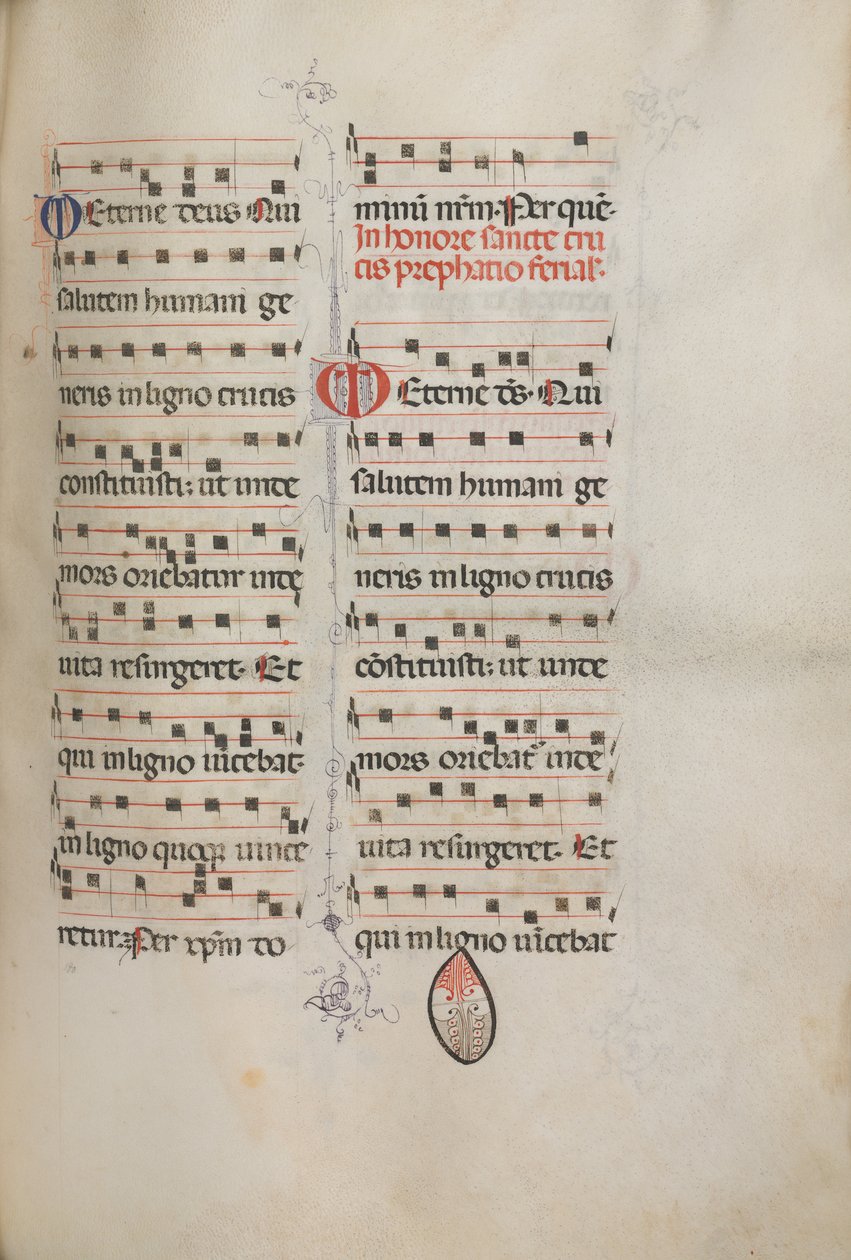 Missale：Fol。 182：さまざまな普通の祈りのための音楽、1469年。 作： バルトロメオ・カポラリ