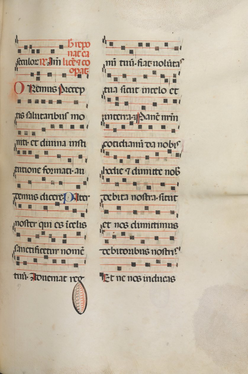 Missale：Fol。 189：さまざまな祈りのための音楽、1469年。 作： バルトロメオ・カポラリ