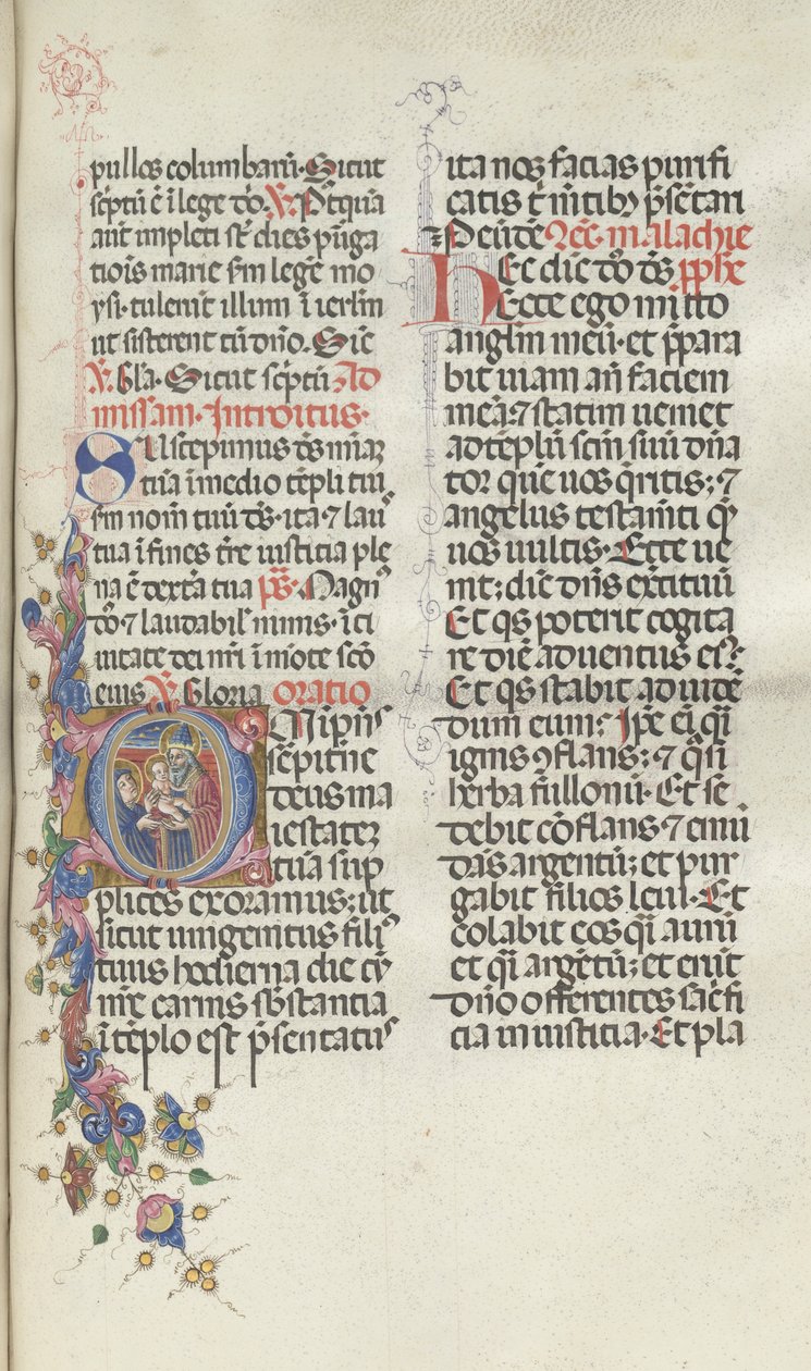 Missale：Fol。 270：キリストのシメオンへの贈呈、1469年。 作： バルトロメオ・カポラリ