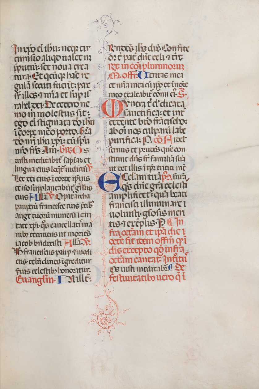 Missale：Fol。 319：セントフランシス＆セントフランシスの大群衆、1469年。 作： バルトロメオ・カポラリ
