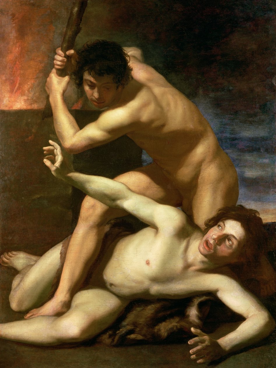 アベルを殺害するカイン、1610年頃（キャンバスに油彩） 作： バルトロメオ・マンフレディ