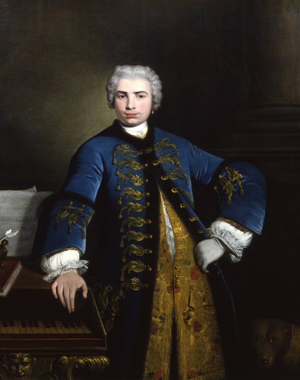 歌手ファリネッリ・カルロ・ブロスキの肖像 1705-1782, 1734. 作： バルトロメオ・ナザリ