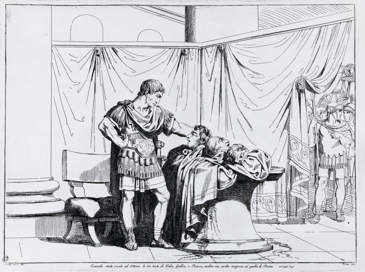 ピソの死」バルトロメオ・ピネッリ（1781-1835）の彫刻、「Istoria dell