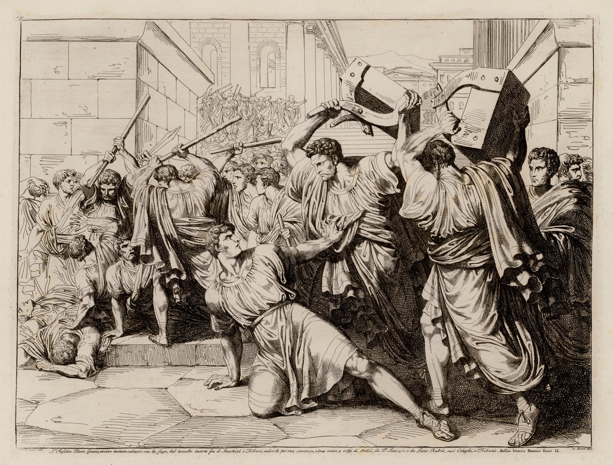 ティベリウス・グラックスの死 作： バルトロメオ・ピネリ