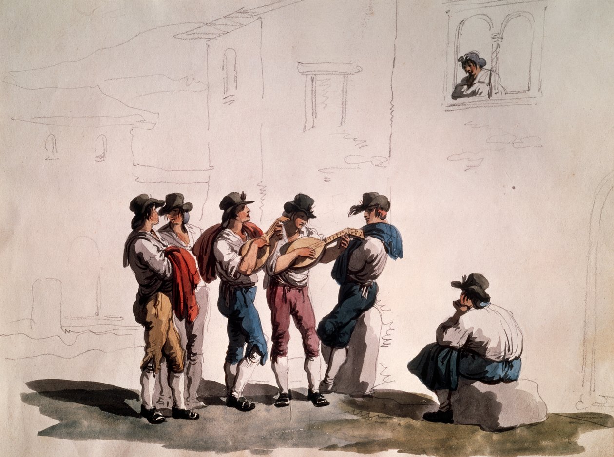 バルトロメオ・ピネッリ（1781-1835）作「セレナータ」（イタリア 作： バルトロメオ・ピネリ
