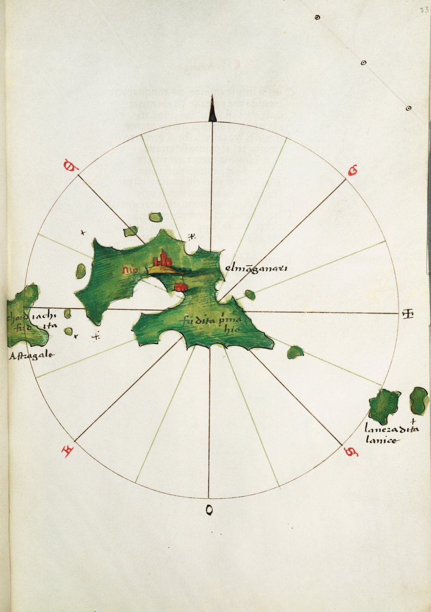 1480年頃の地図（ベラム） 作： バルトロメオ・ダ・リ・ソネッティ