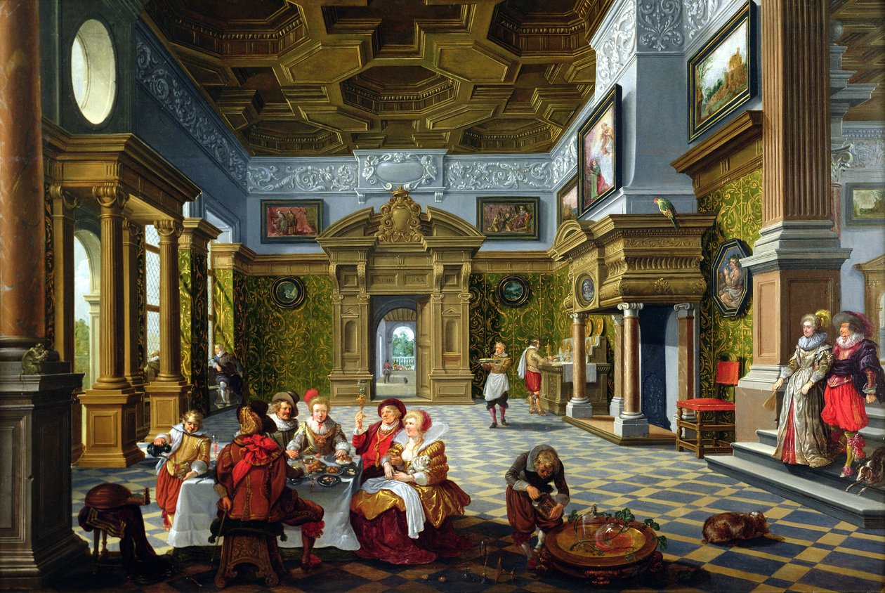 パラティアルルームのインテリア、1622年 作： バルトロメウス・ファン・バッセン
