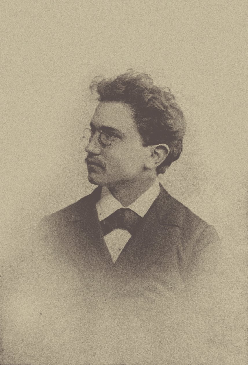 作曲家ハンス・フーバーの肖像 1852-1921, 1898. 作： バーゼル。写真スタジオTaescherand Signer