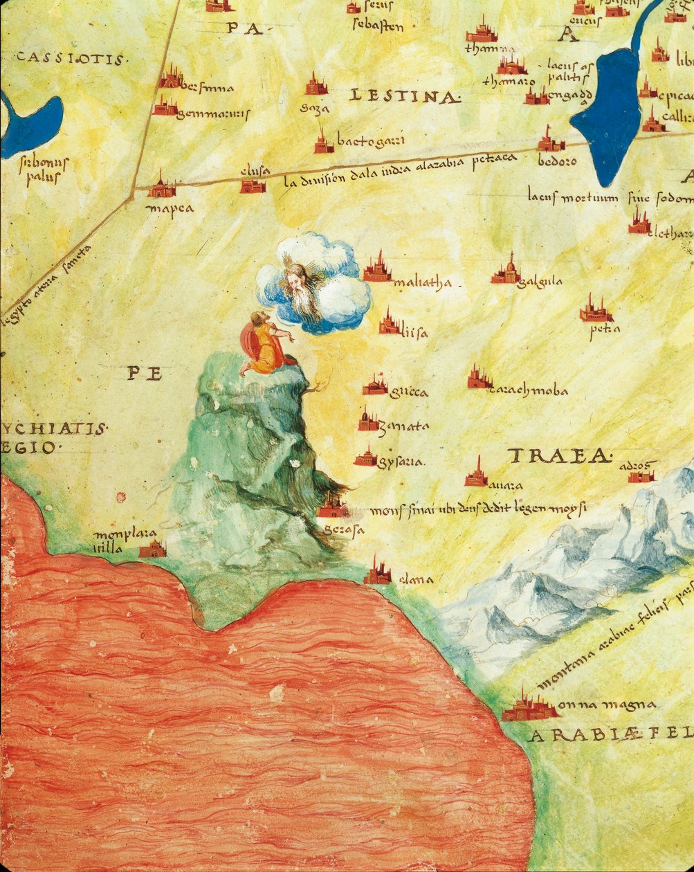 ナイル川デルタ、紅海、シナイ山（Battista Agnese著『Atlas of World in thirty-three Maps』より 作： バッティスタ・アグネーゼ
