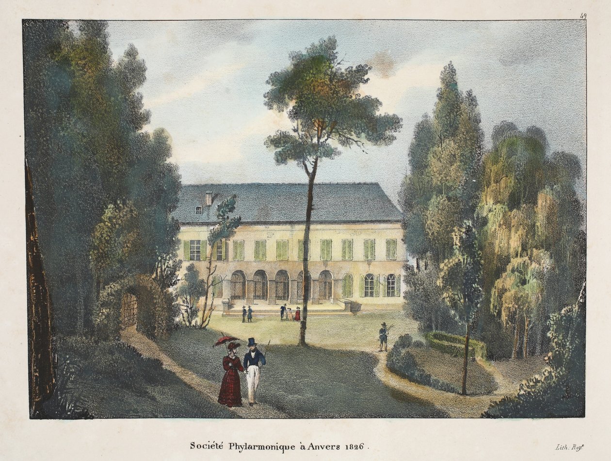 ソシエテPhylarmonique a Anvers 1826、c.1895（photochrom） 作： ベルギーの学校
