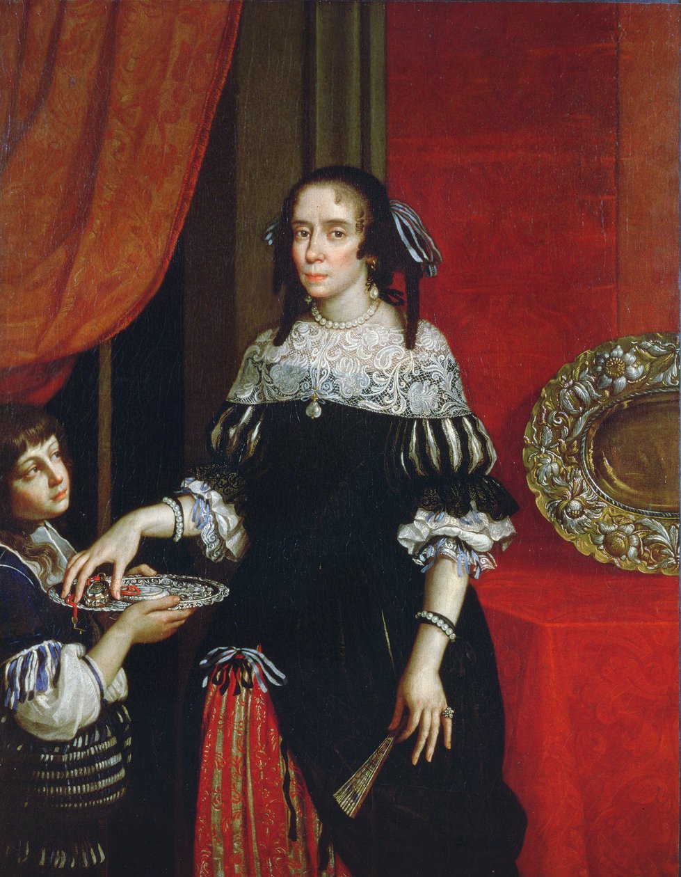 ノベララ伯爵夫人ゴンザガの肖像、1666年（78357組） 作： チェザーレ・ゲンナリ