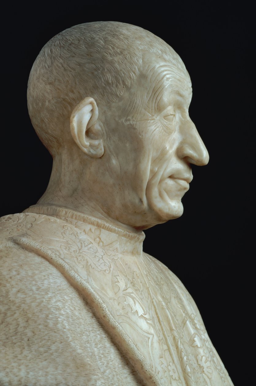 ピエトロメリーニの胸像、1474年（大理石） 作： ベネデット・ダ・マイアーノ