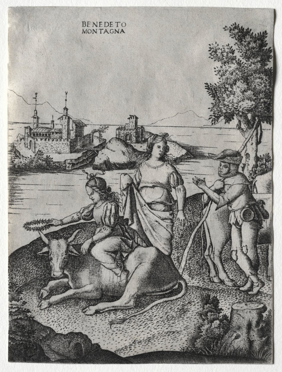 エウロパのレイプc。 1515-1520。 作： ベネデット・モンターニャ