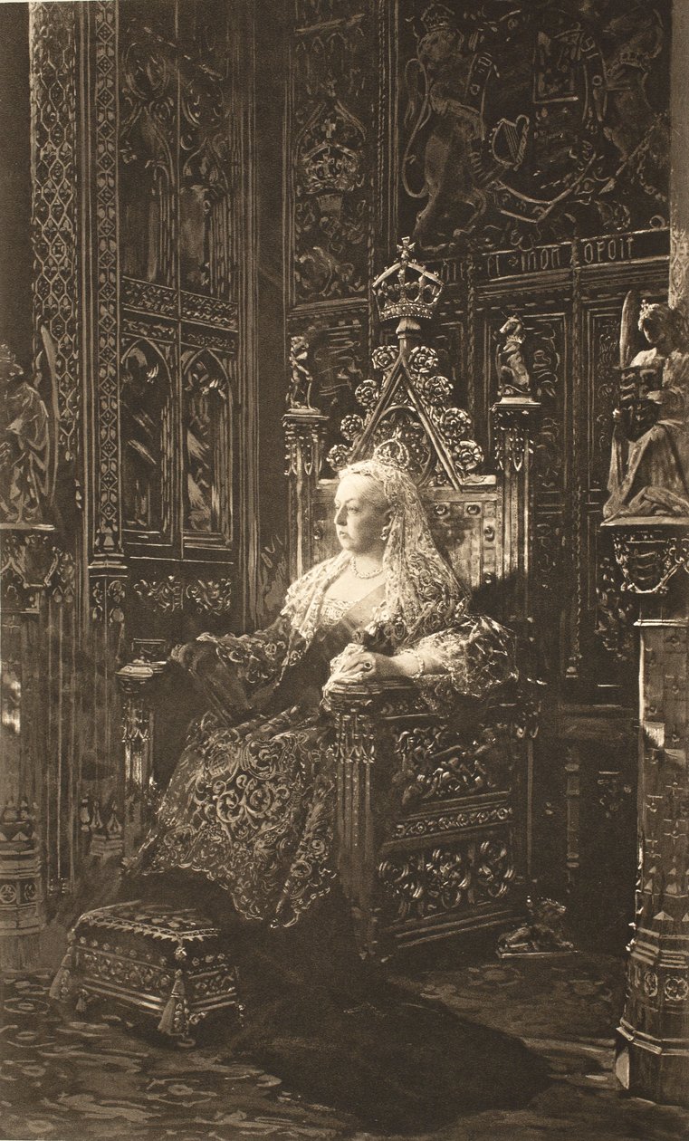 ビクトリア女王、「The Illustrated London News」、1901年 作： ジャン・ジョセフ・ベンジャミン・コンスタント