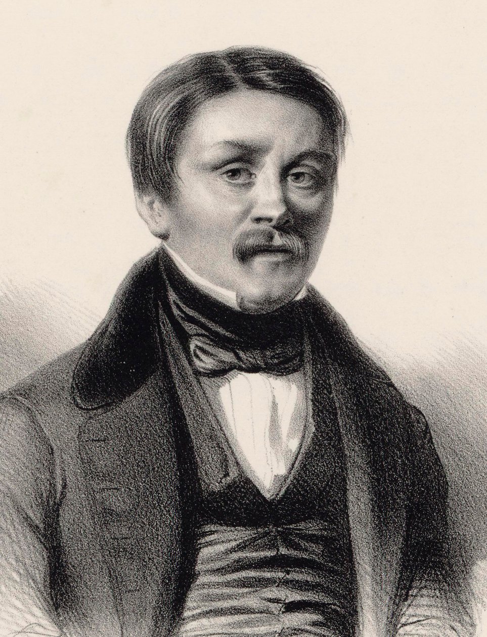 オルガン奏者・作曲家であるHippolyte Monpou 1804-1841の肖像 , 1840年。 作： ベンジャミン