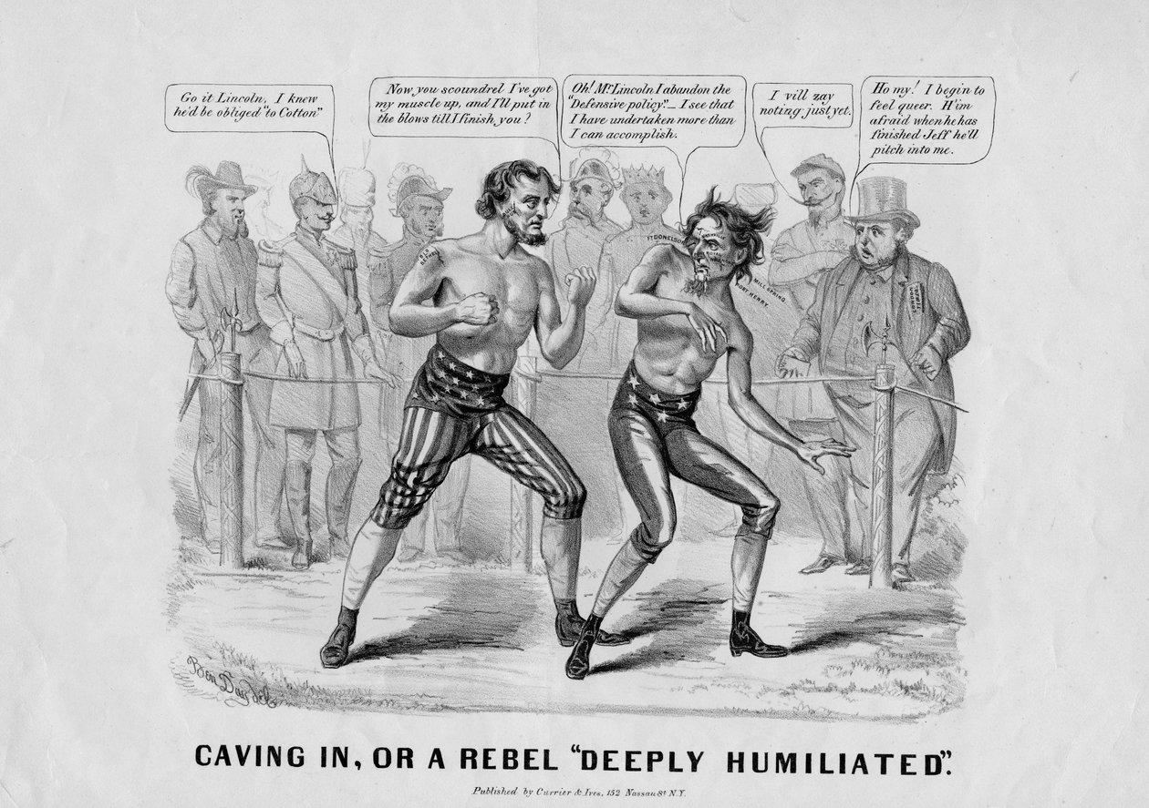 洞窟、または、反逆者「深く屈辱的な」、Currier und Ives、ニューヨーク、1864年発行（リトグラフ） 作： ベンジャミン・ハリス・デイ