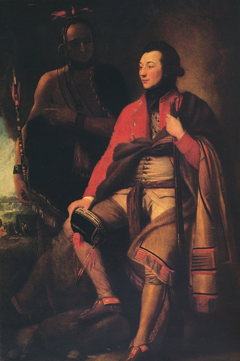 Guy Johnson大佐とKaronghyontyeキャプテンDavid Hill、1776年 作： ベンジャミンウェスト