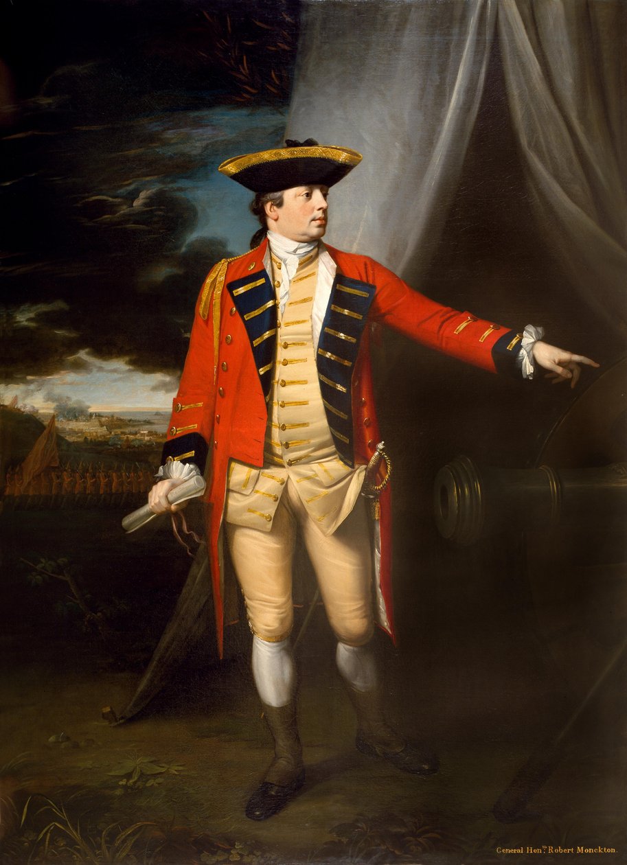 少将（後の少将）ロバートモンクトン（1726-1782）、マルティニーク占領、1762年、1763-64年 作： ベンジャミンウェスト