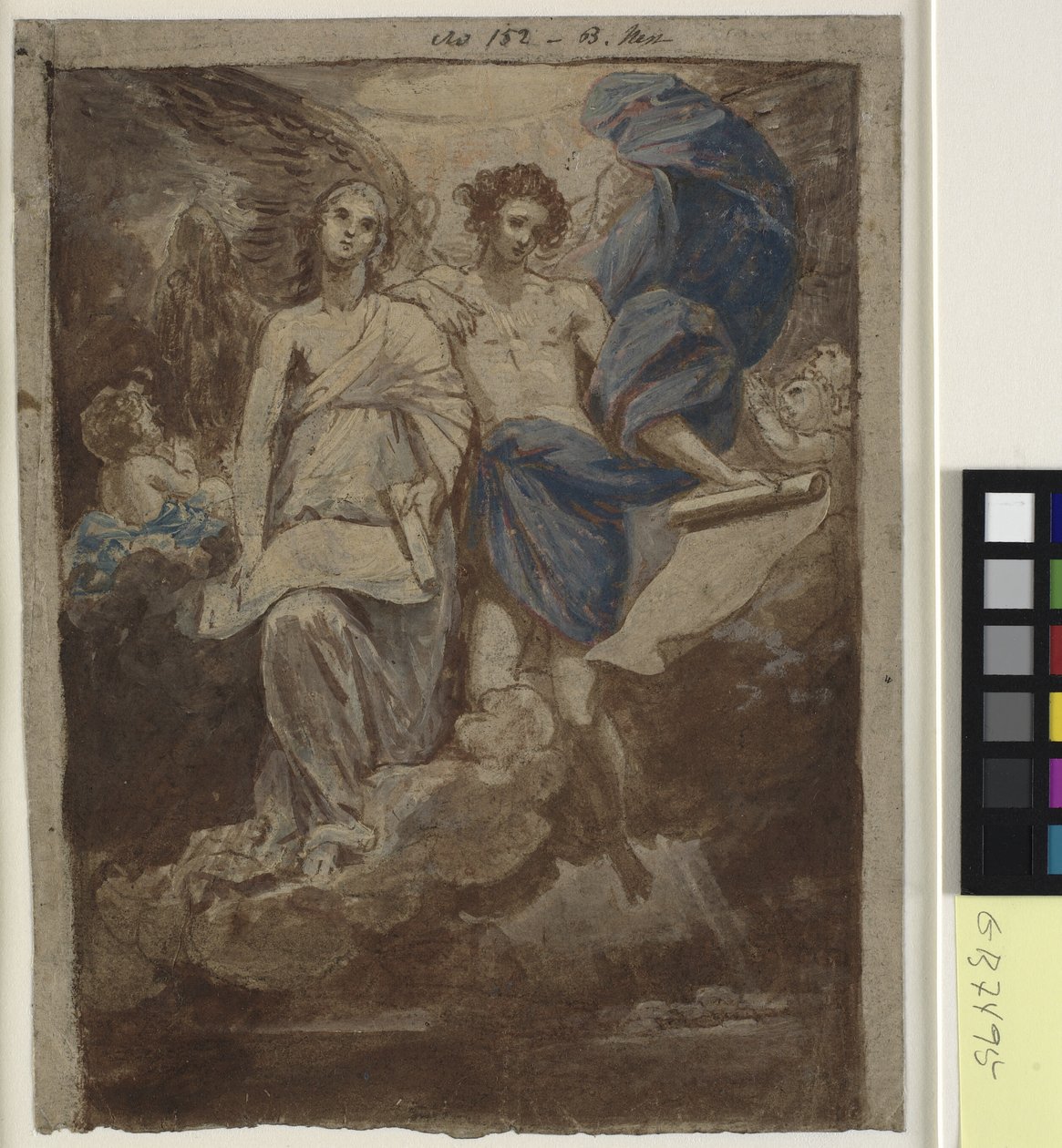 羊飼いに現れる天使の絵のための習作、1774年 作： ベンジャミンウェスト