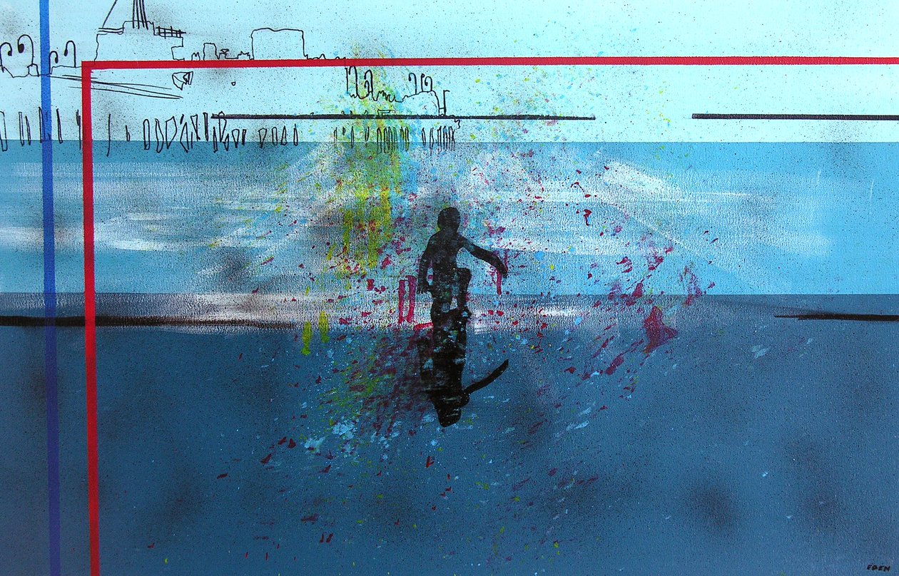 ハリウッドでボリウッドはない, 2003 (キャンバスに油彩) 作： ブノワ・エルワン・ブシュロ