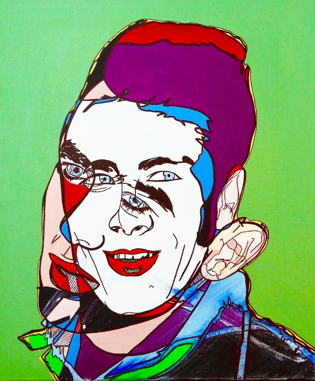肖像画：ジミー・ディーン 2005年 （キャンバスに油彩） 作： ブノワ・エルワン・ブシュロ