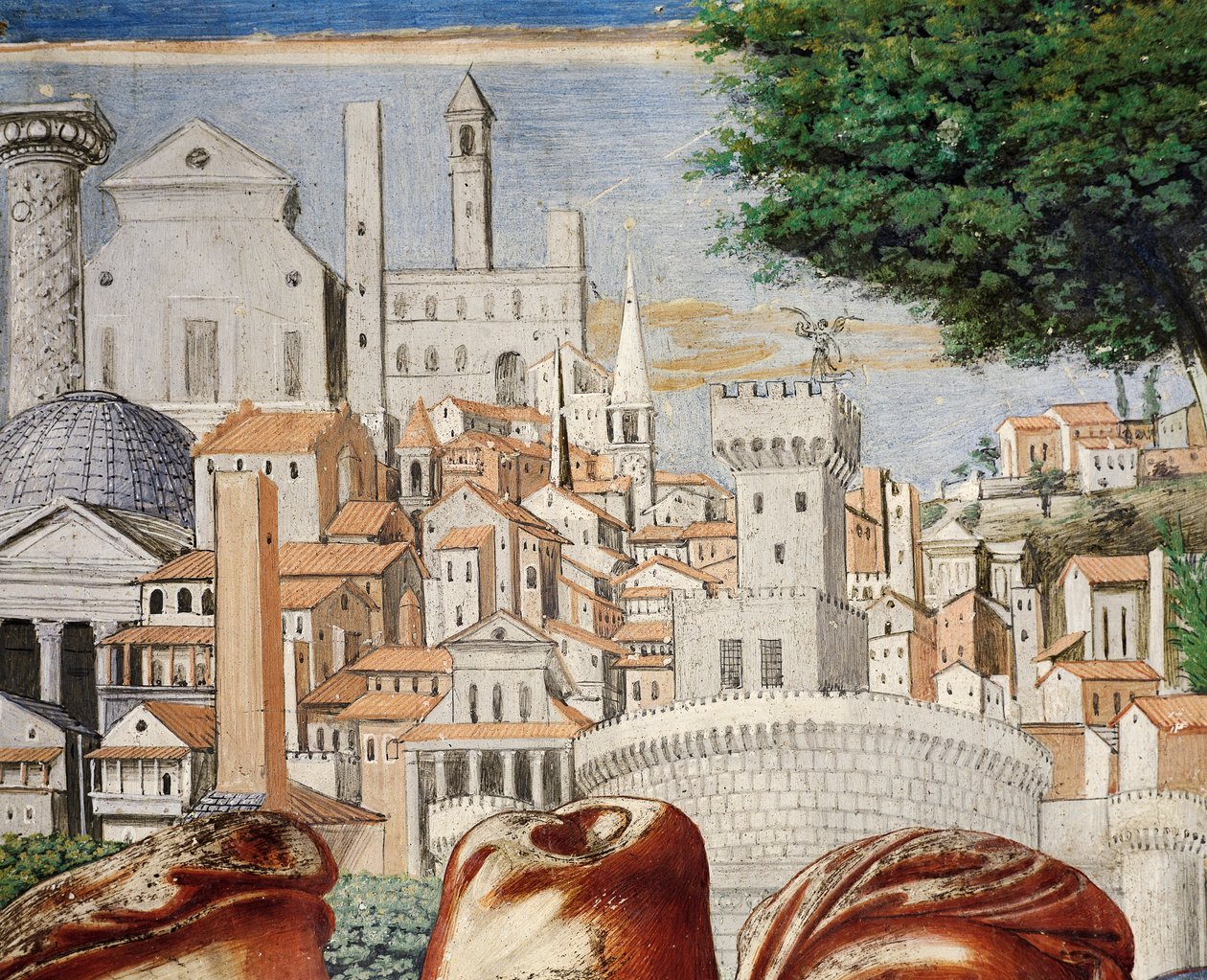 ローマ市の建築（「聖アウグスティヌスの物語」からの抜粋 作： ベノッツォディレディディサンドロゴッツォーリ