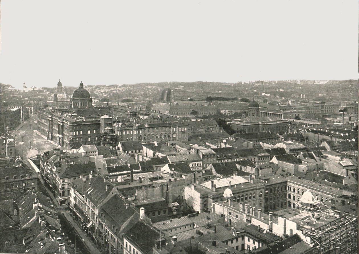 1895年、ドイツのベルリンの街のパノラマ。 作： ベルリン写真社