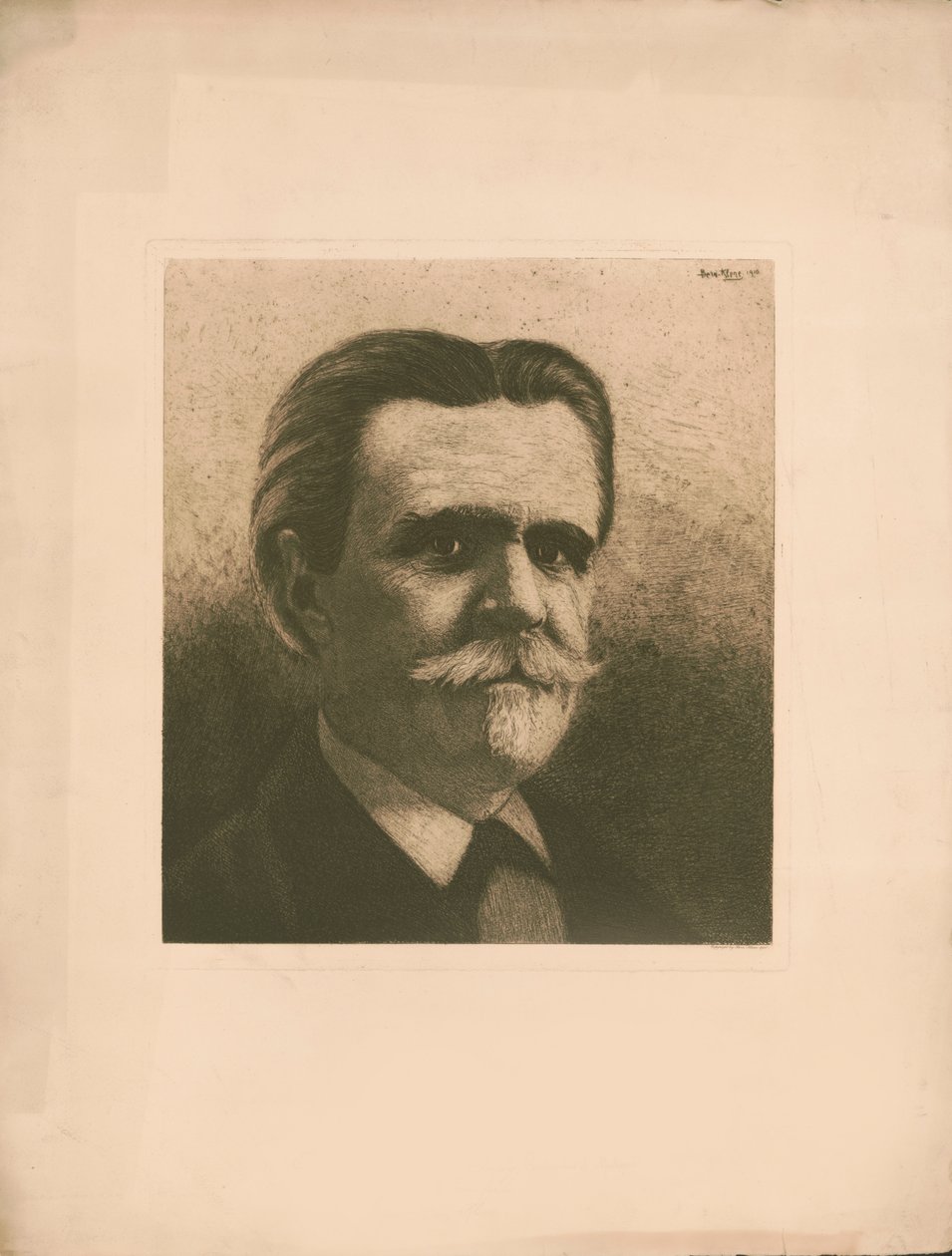 作曲家ヴァンサン・ダンディ1851-1931の肖像、1910年。 作： ベルンクレネ