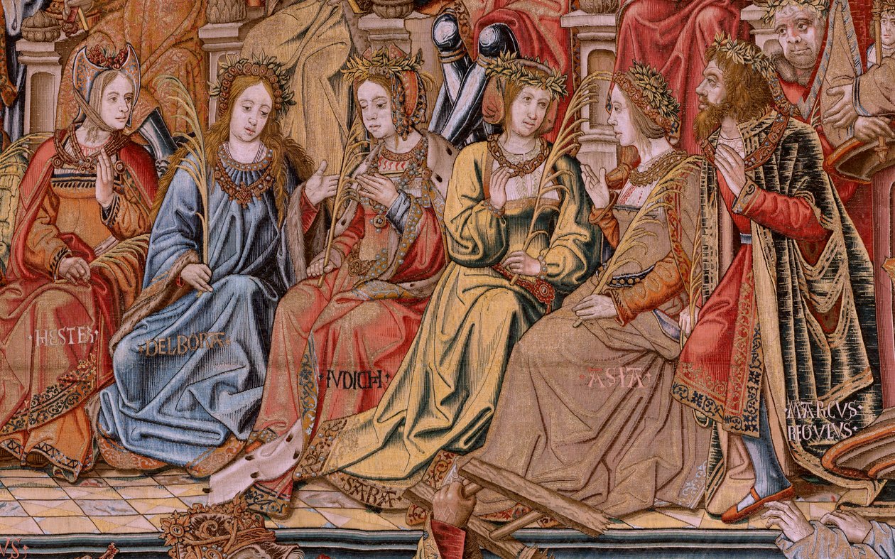 フランダースのタペストリー。 シリーズ ザ・オナーズ。 名誉（エル・オナー）。 シリーズ第2弾のタペストリー。 Bernard van Orley と Jan Gossaert (Mabuse) のサークルのモデル漫画家。 ブリュッセルのピーター・ファン・アールストのマニュファクチュール。 1550年頃。生地 ゴールド、シルバー、シルク、ウール。 作： Bernaert van（円）Orley