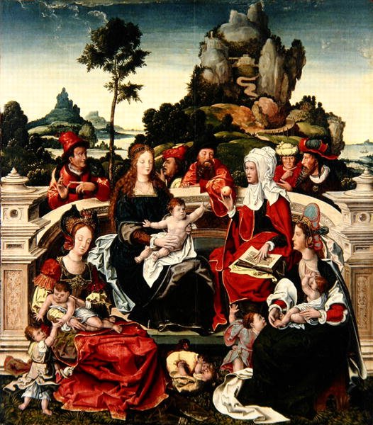 The Holy Kinship（油彩・パネル） 作： Bernaert van（円）Orley