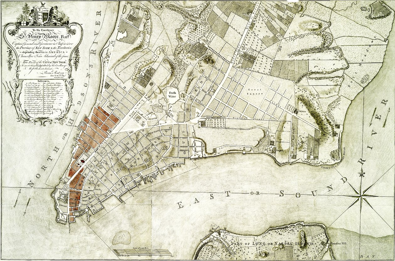 1776年の地図 作： バーナード・ラッツァー