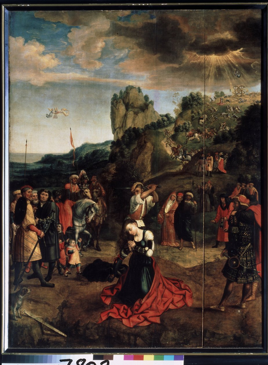 聖カトリーヌの殉教者。 (聖カタリナの殉教) - Peinture de Bernard van Orley (Barend, Barent, Bernaert van Brussel) 作： バーナード・ファン・オーリー