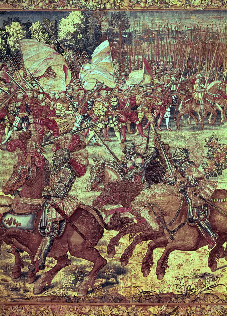 パヴィアの戦い、1525年2月24日156716のタペストリー詳細 作： バーナード・ファン・オーリー