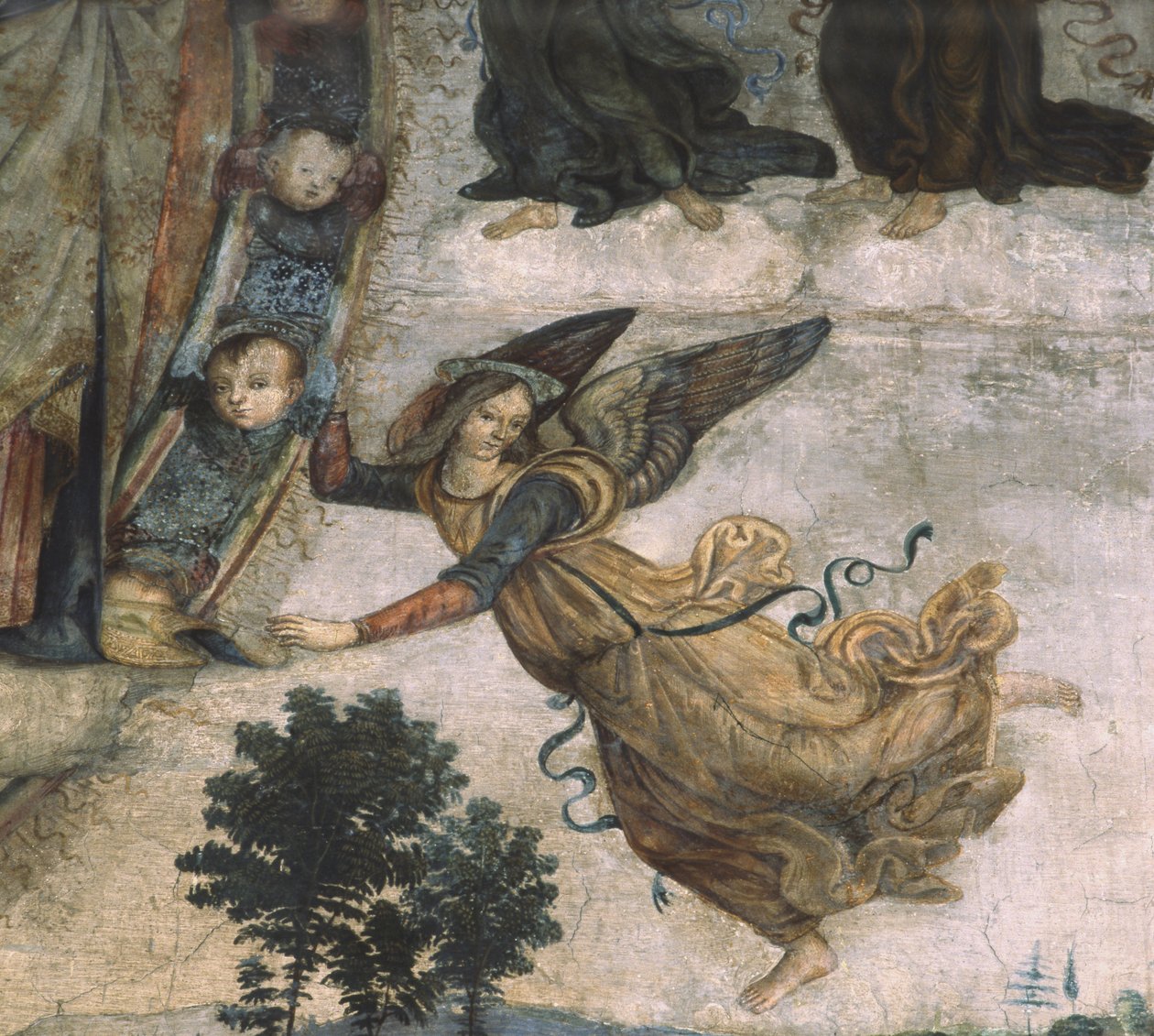 メアリーの生涯の場面の詳細、c.1484-92フレスコ画 作： ベルナルディーノ・ディ・ベット・ピントゥリッキオ