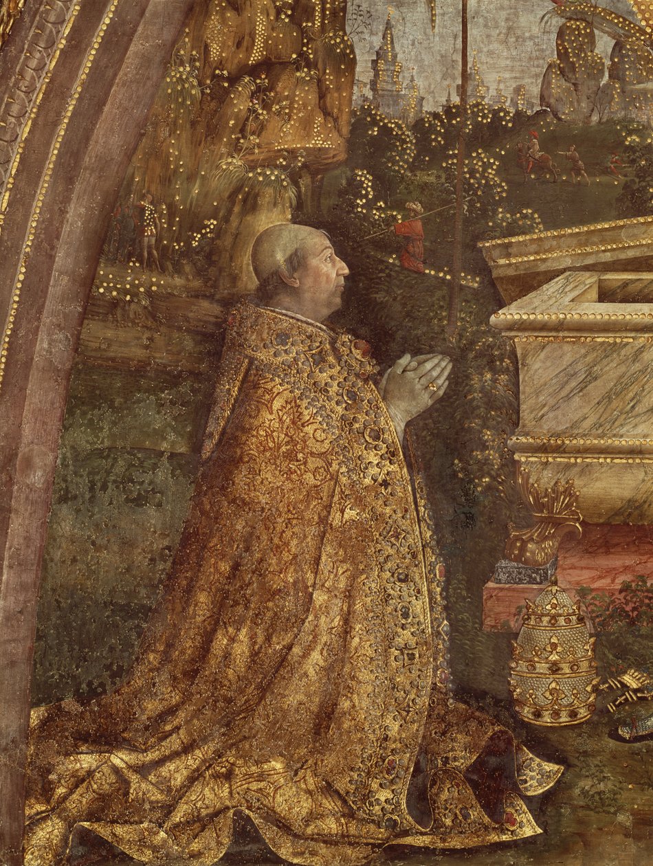 教皇アレクサンドル6世、1492年 作： ベルナルディーノ・ディ・ベット・ピントゥリッキオ