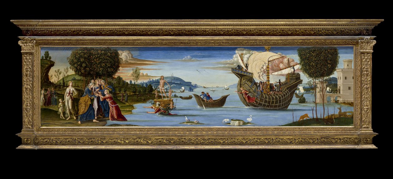 ポセイドンに犠牲にされたエナルスの最愛の人、1512年頃（テンペラ、油、木の上の金箔） 作： ベルナルディーノ・フンガイ