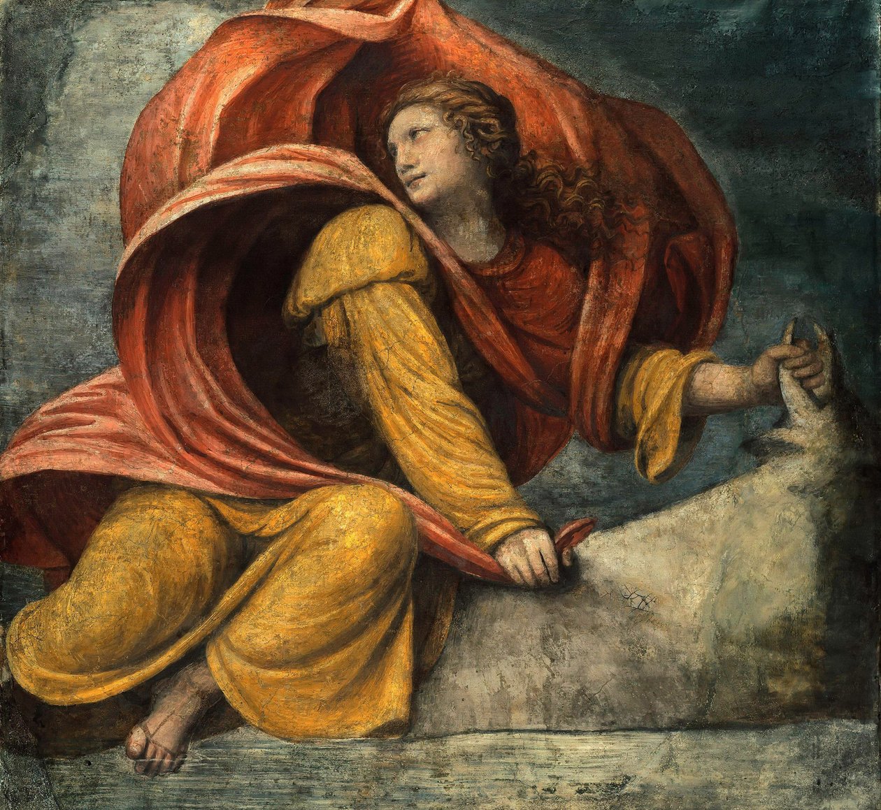 ルイーニ、ベルナルディーノ（約1480-1532）の「エウロパの凌辱」、-フレスコ画 作： ベルナルディーノ・ルイーニ