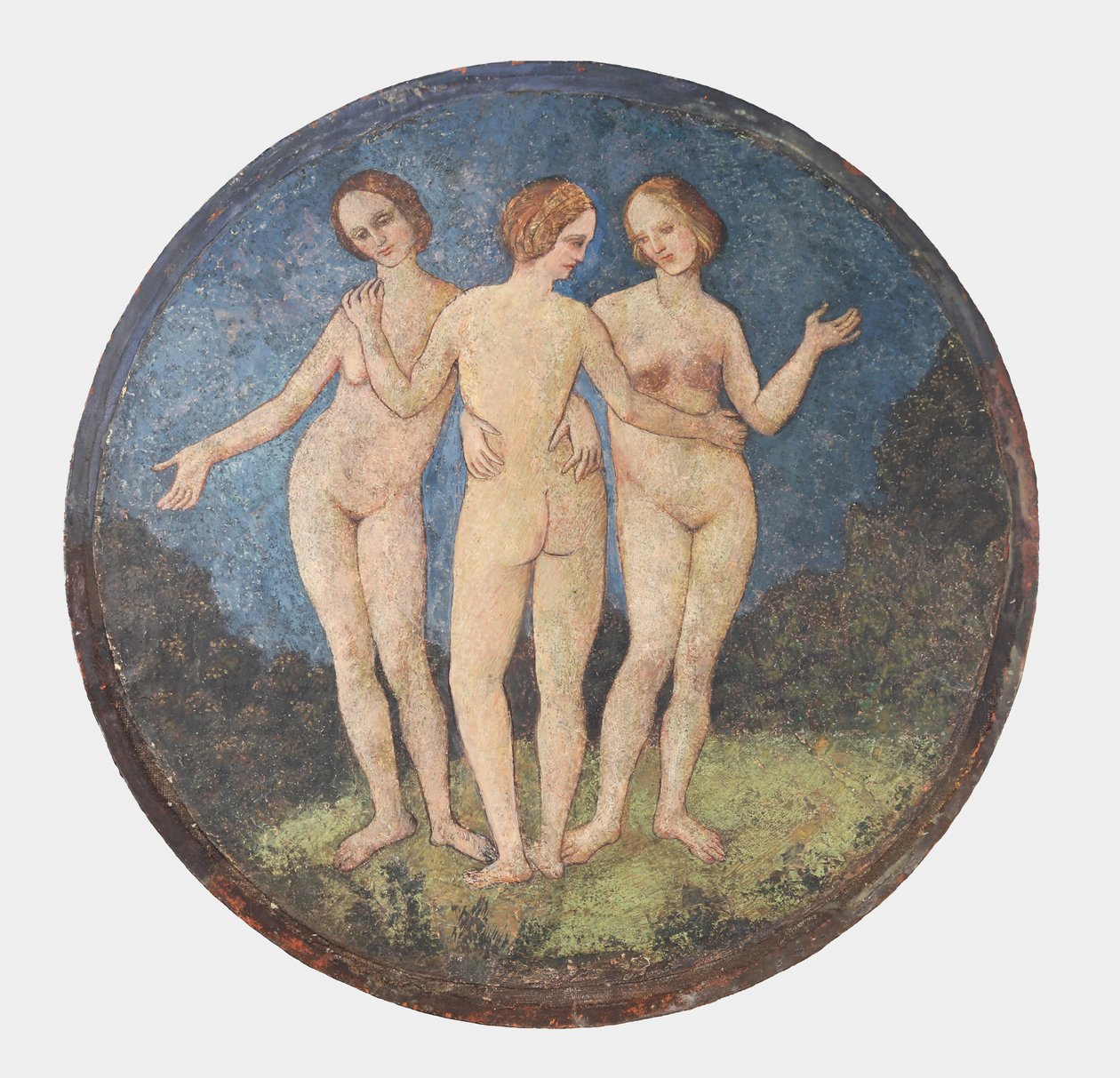 三美神、カリフォルニア州。 1509年。 作： Bernardino Pinturicchio