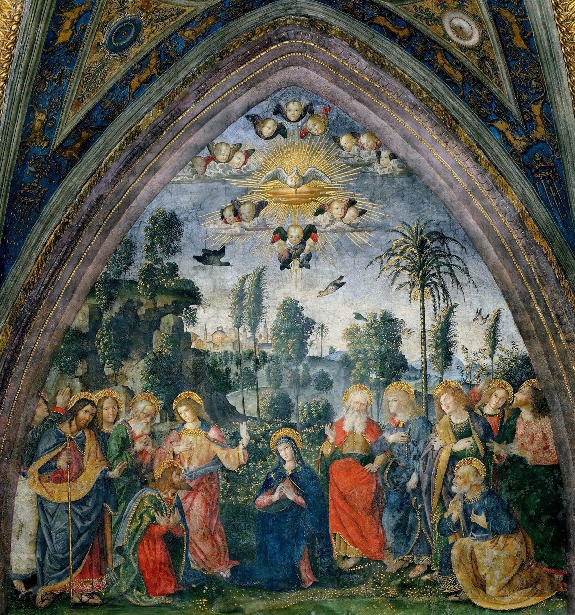 聖霊降臨、1492年から1495年。 作： Bernardino Pinturicchio