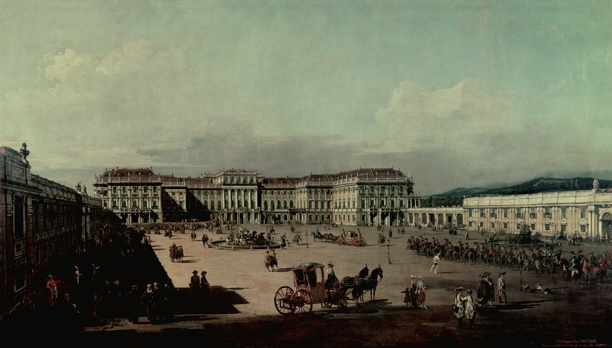 シェーンブルン宮殿、1759-60 作： ベルナルド・ベロット（カナレット）