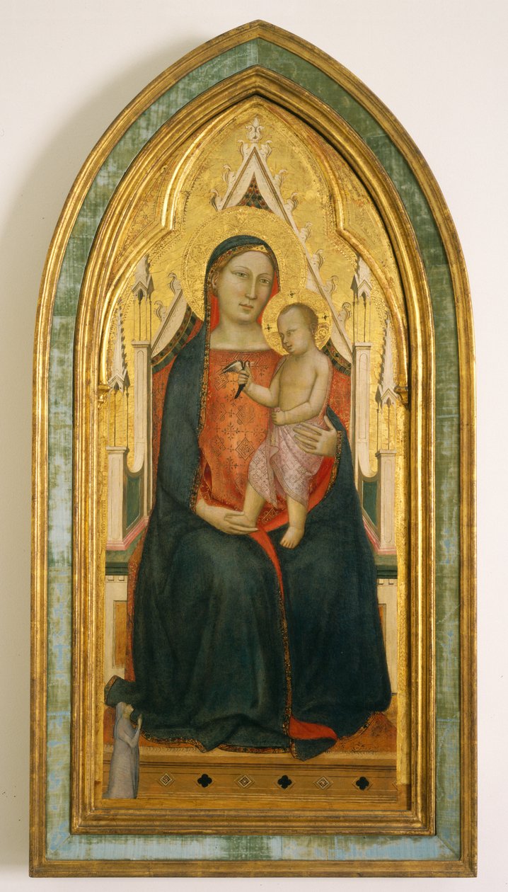 聖母子とドナー、1340年代後半、木に金彩卵テンペラ 作： ベルナルド・ダディ
