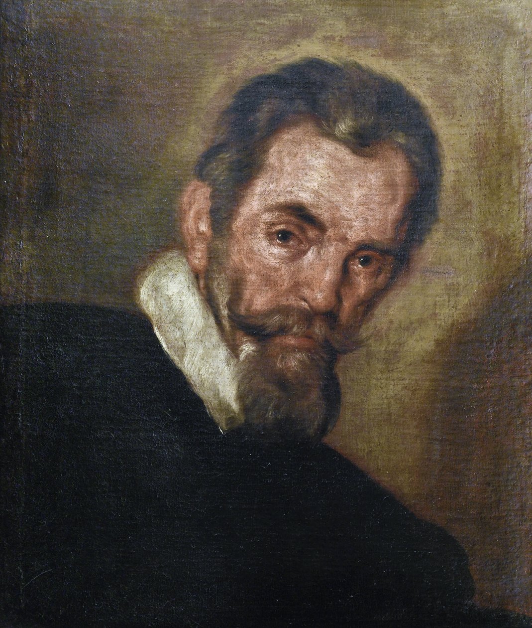 作曲家クラウディオ・モンテヴェルディ (1567-1643) の肖像 ストロッツィ、ベルナルド (1581-1644) 個人蔵 作： ベルナルド・ストロッツィ