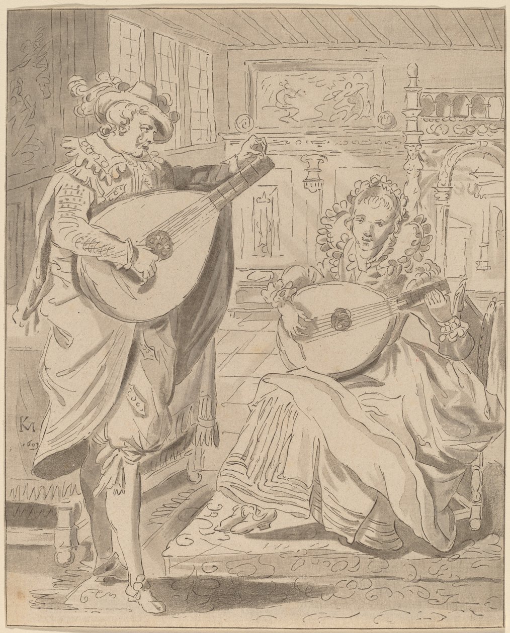 ミュージカルカンパニー、1772年、1774年出版。 作： Bernhard Schreuder
